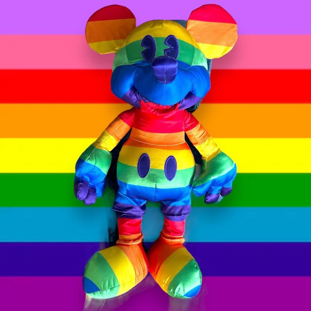 Disney Mickey Mouse Rainbow Collection Gay Days Pride Month Plush Soft Toy LGBTQ